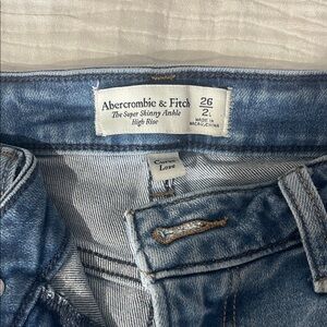 Abercrombie & Fitch Light Blue Denim Super Skinny Ankle Jeans